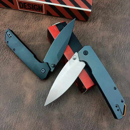 2038 Iridium KVT Outdoor Hunting EDC Tool Folding Pocket Knife D2 Blade Aluminum Handles tools With Pocketclip Fast Shipping