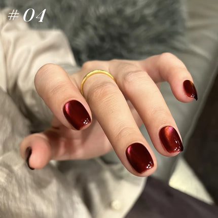 12ml 1-21pcs 2026 New Brown Gold Glass Bead Cat Eye Gel Nail Polish Black Red Magnet Cat Eye Gel Polish Gold Nails Nail Art
