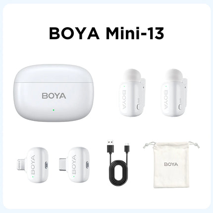 Boya mini Wireless Lavalier Microphone for iPhone Android Smartphone PC Computer , Vlogging TikTok YouTube Content Creators