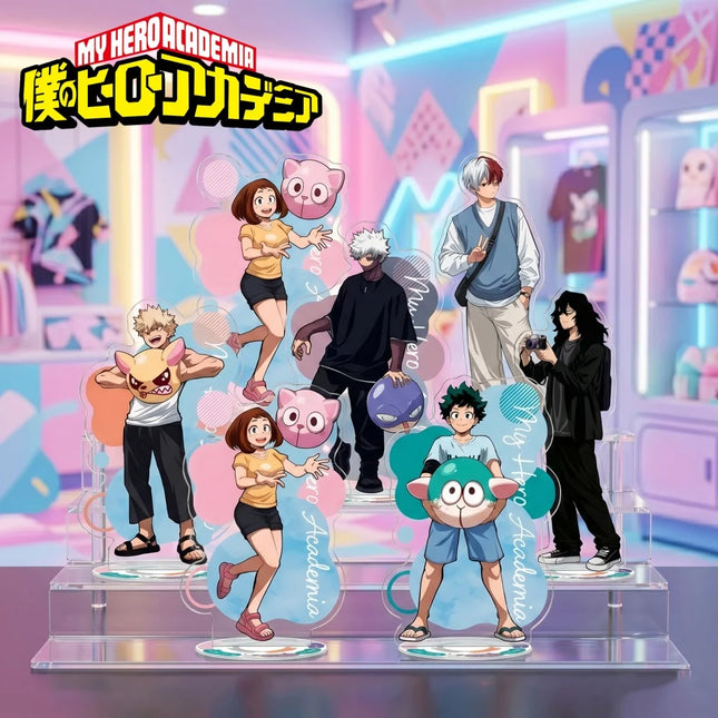 My Hero Academia Acrylic Stand Keychain Izuku Shoto Bakugo Dabi Aizawa Cute Desktop Decor Anime Fans Collection Gift