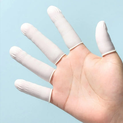 100/200pcs Disposable Rubber Latex Finger Cots Anti Static Eyebrow Extension Gloves Practical Off Tool Accessories FHZT01