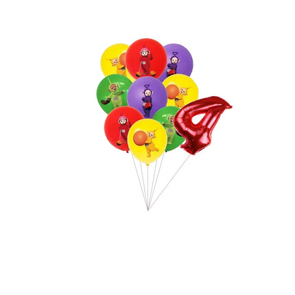 Teletubbies Theme Birthday Party Decoration Animation Plates Tablecloth Balloons Cake Decoration Kids Birthday Party Supplies