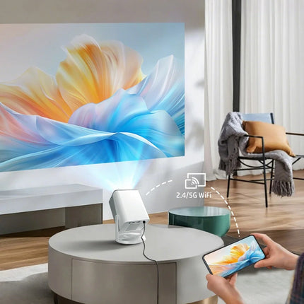 HP Projecto Allwinner H726 1080P FHD Android 14 Dual Wifi6 BT5.4 1920*1080P Home Cinema Beamer Outdoor Portable Projetor MC425