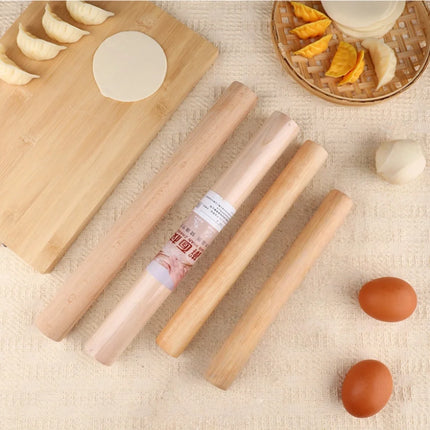 Solid Wood Rolling Pin Noodle Pasta Dumpling Skin Household Rolling Noodle Biscuit Fondant Stick Kitchen Cooking Baking Tool