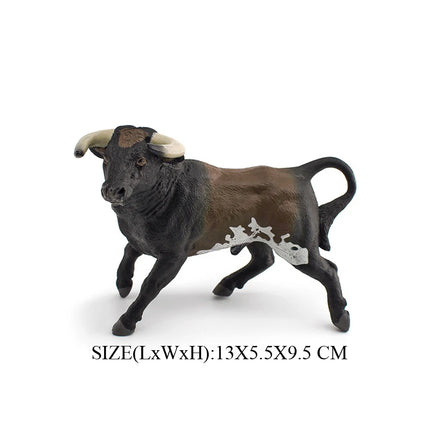 Simulation Texas Longhorn Bulls Musk OX Yak Cow Farm Animals Buffalo Calf Bull Model Figures  Home Decor Educational Toys