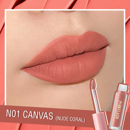 PINKFLASH Lipgloss Matte Lipstick Soft Moisturizing Red Nude Pink Melting Lip Cream Waterproof Makeup Not Fade Lip Gloss Liptint