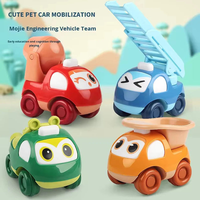 Children's Inertial Toy Car, Engineering Firefighting Sanitation Vehicle Resistant to Falling, Children's Gift