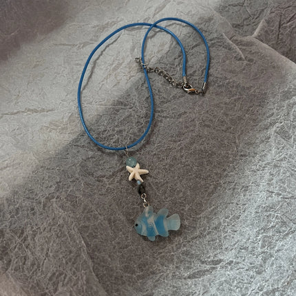 Boho Kpop Colorful Sugar Star Tassel Pendant Choker Necklace for Women Sweet Love Heart Chain Aesthetic Y2K Jewelry Accessories