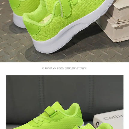 Hot Sale Cheap Sneakers Children Fashion Green Kids Running Shoes Size 28-39 Lightweight Outdoor Sports Shoes for Boy Girl 2023