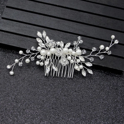Women's wedding jewelry multifunctional elegant luxury girl's headwear gift exquisite pearl comb hair accessories with diamonds