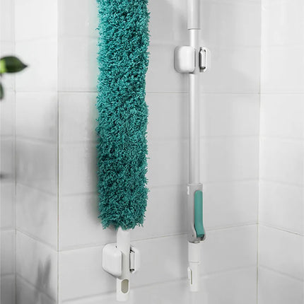 4/1pcs Wall Mounted Mop Clip Holder No-Punching Mop Brush Broom Hanger Rack Kitchen Bathroom Organizer Holder Hook Accessories