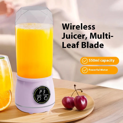 Electric juicer, USB charging digital blender, portable juicer, suitable for making smoothies, milkshakes, and fruit juices