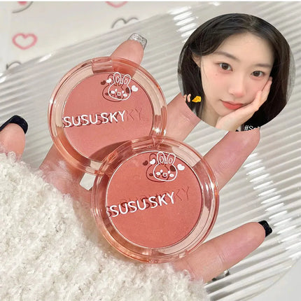 SUSU SKY Rabbit Monochrome Blush Matte Matte Long-lasting Color Not Easy to Fly Whitening Rouge