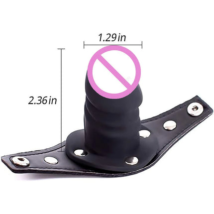 BDSM Bondage Head Wrap Hollow Hood Masks Sex Toys SM Slave Roleplay Headgear Fetish Leather Half Face Hood Masks With Penis Gag