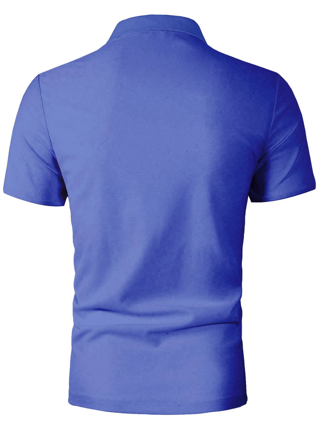 Golf-Themed Gradient Polka Dot Polo Shirt Men's Sports Casual Short-Sleeved Golf Course Exclusive Printed Top