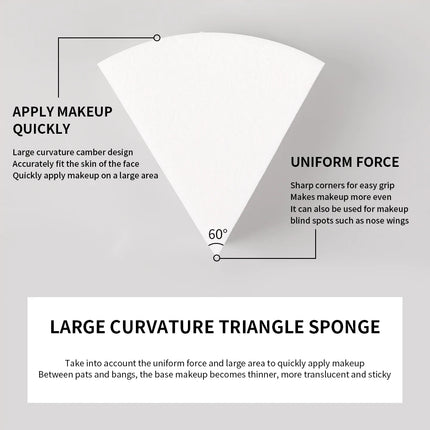 Triangle Soft Makeup Sponge 30Pcs/Set Wet and Dry Use Fan Shaped Puff Foundation Concealer Smearing Powder Puff Cosmetics Tool