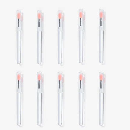 1/3/10pcs Portable Silicone Lip Brush with Cover Soft Multifunction Lip Balm Applicator Lipstick Lipgloss Makeup Brush Reusable