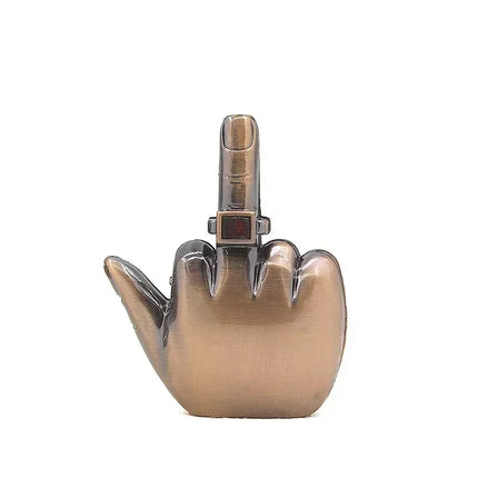 Funny Middle Finger Lighter with Fuk You Voice Windproof Jet Flame Portable Smoking Accessories Refillable Butane Men Gifts