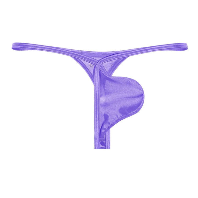 Men's Underwear Ice Silk Satin T Pants Low Waist Comfort Seamless Thongs