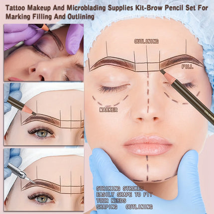 3pcs/1pc HENGSI Waterproof Sweat Resistant Eyebrow Pens, Anti Smudge, Durable, Not Easy to Fade, Multi Color Cosmetic Pens