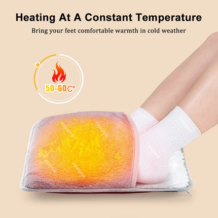 Electric Foot Heater USB Foot Heating Pad Portable Foot Warmer Heater Soft Wearable Foots Warmer Mat Home Office USB Foot Heater
