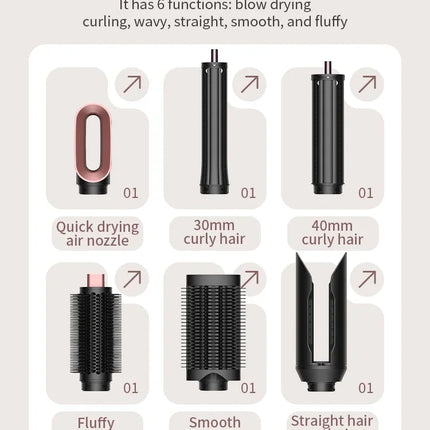 Professional Multi Hair Styler Hot Air Brush Curling Iron Barrel Hair Dryer Straightener Salon Grade for Versatile Hair Textures