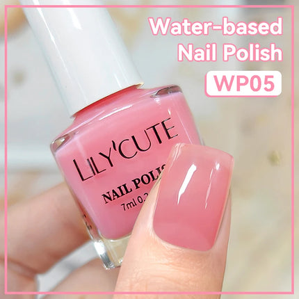 LILYCUTE 7ml Water-Based Nail Polish 40 Colors Long Lasting Quick Drying No Need of Lamp to Cure Nail Supplies For Nail Manicure