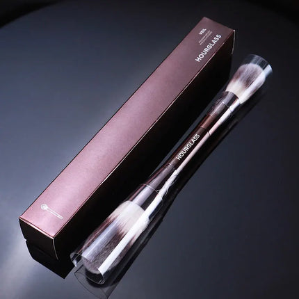 1pc Hourglass Powder Contour Makeup brushes Foundation Blusher Make up brush metal handle Concealer Bronzer high end with box