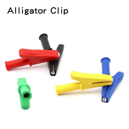 Alligator Crocodile Clip PVC  Insulated Handle Battery Test Clamp  Probe Connector Banana Plug  30A Electric Battery Welding
