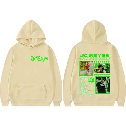Rapper Jc Reyes Album Tour 2025 Double Sided Print Hoodies Men's Fashion Vintage Hip Hop Hoodie Long Sleeve Oversized Sweatshirt