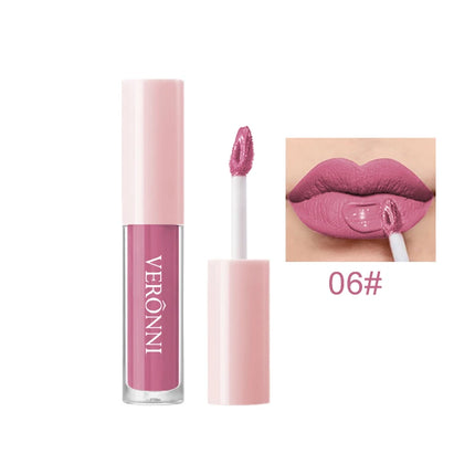 12 Color Non-stick cup Velvet Satin Gloss Lip glaze Mist Liquid matte lipstick Waterproof long-lasting color liquid