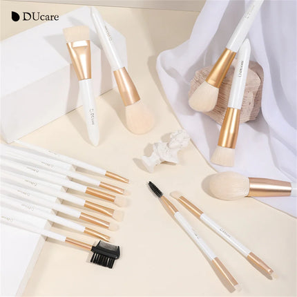 DUcare Highlighter Brush Multifunctional Makeup Brushes Goat Hair Blending Make up Brushes Eyebrow Eyeshadow Brush Makeup Tools