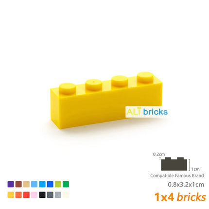 60PCS Bulk Building Blocks Thick Figures Bricks 1x4 Dots Educational Creative Size Compatible With Brand Toys for Children 3010