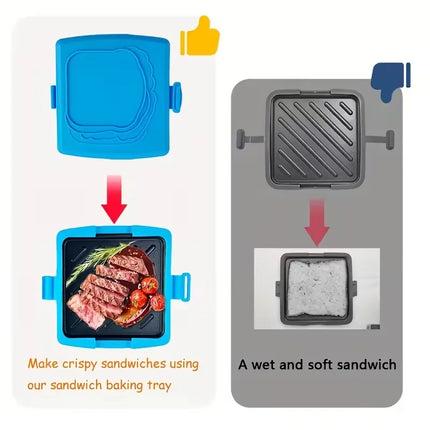 Microwave Oven Specific Quick Baking Tray, Household Microwave Toaster, Fast Heating Toast, Sandwich Crispy Baking Tray