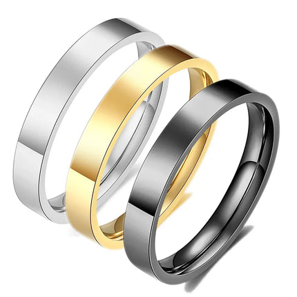VQYSKO 3mm Gold Color Filled Rings for Women Girls Stacking Stackable Band Thumb Pointer Finger Plain Ring Comfort Fit