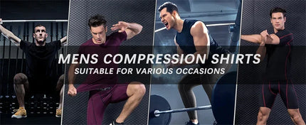New Men's Running Compression T-Shirt Short Sleeve Gym Workout Shirts Fitness Shirts Men's Jogging Sportswear Sweatshirts