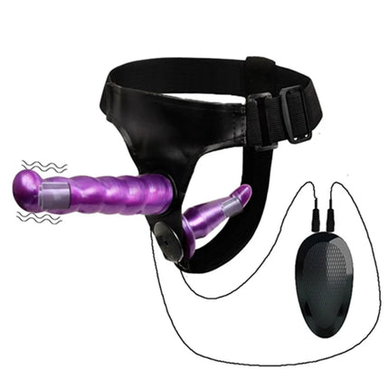 Couples Harness Strap-on with 2 Vibrations Realistic Dildos for Anal G-spot Stimulation Prostate Massager Adult Sex Toy for Wom