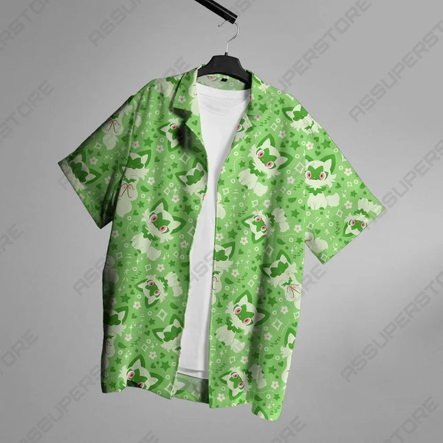 Summer's Latest Fashion: 3D Printed Cartoon Elements. Casual Style Men's Collar-neck Button-down Short-sleeved Shirt - Cool
