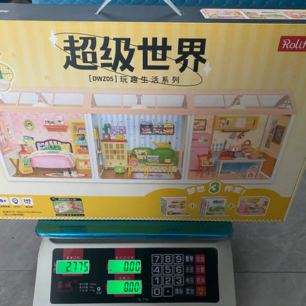 New arrival DWZ05 Fun Life Series Toys  Assembled Plastic Building Block DIY Miniature House