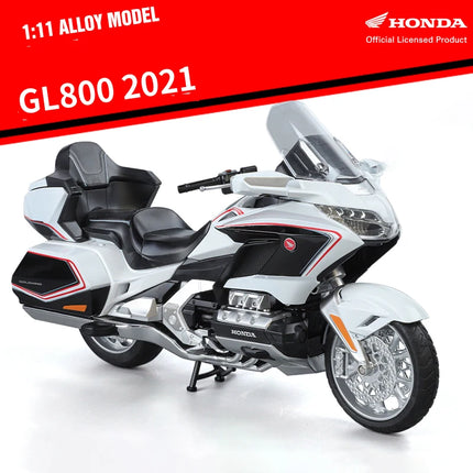 1:11 Honda Gold Wing GL800 2021 Alloy Die Cast Motorcycle Model Vehicle Collection Sound and Light Off Road Autocycle Toys Car