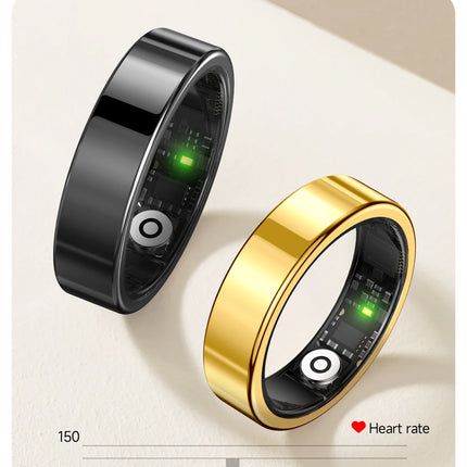 2026 New Smart Ring Heart Rate Blood Pressure Sleep Monitoring Motion Tracking IP68 Waterproof Men Women Smart Ring Holiday Gift