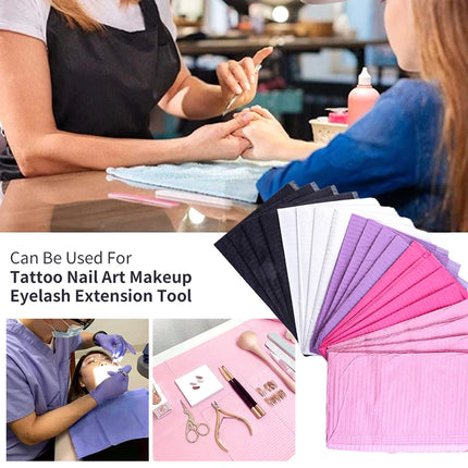 20/50Pcs Disposable Eyelash Clean Pad Mat Tattoo Cleaning Wipes Table Pad Waterproof Medical Paper Dental Bibs Cloths Salon Tool
