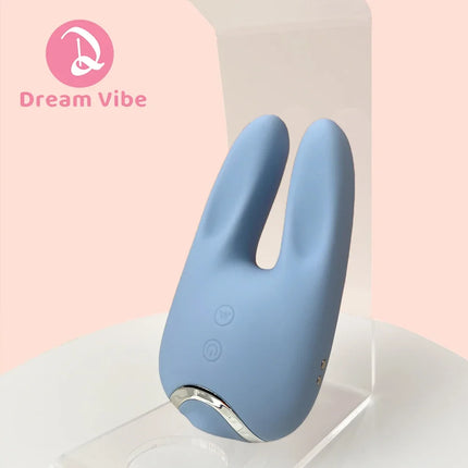 Blue Bunny Vibrator Dual Motors Quiet Suction & Vibration Powerful Clitoral Massager for Women Popular Sex Toy for Girls