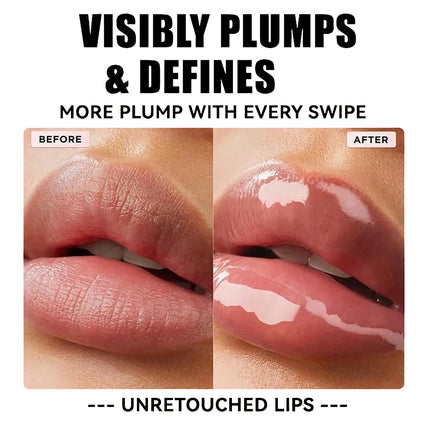 Hydrating Crystal Lip Oil - Plumping & Moisturizing Gloss with Tinted Shades for All Skin Types