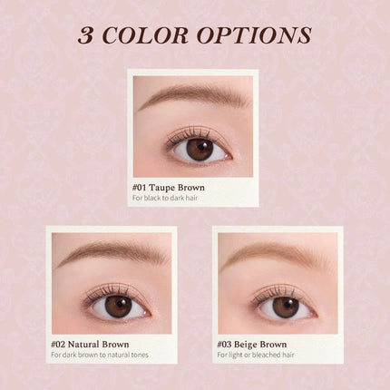 Flower Knows Sweetie Bear Dual Ended Brow Gel and Pencil Set Waterproof Long Lasting Smudge Proof Natural Eyebrow Makeup Kit