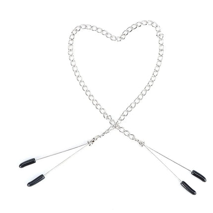 Colorful Metal Nipple Clamps With Chain Set Woman Rainbow Nipple Clips Breast Bondage Restraint Slave Fetish Female Sex Toy