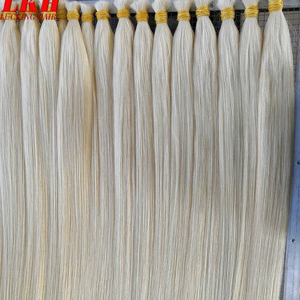 Virgin Real100% Human Hair Bulk Extension black 613 Blonde Hair Bulk 12a Weaving For Braiding Unprocessed No Weft Straight Hair