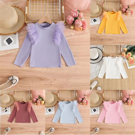 Toddler Girls Shirt Girls Comfortable And Breathable Long Sleeved Casual And Versatile Top T Shirt детская одежда