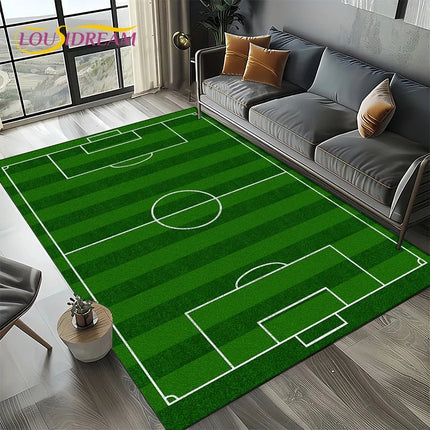 Style Football Field Soccer Sport Carpet Rug for Living Room Bedroom Home Sofa Decoration,Kids Area Rug Non-slip Floor Mat