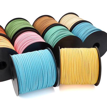 3mm Faux Suede Braided Cord Korean Velvet Leather For Handmade DIY Beading Bracelet Jewelry Making Thread String Rope 1m/4m/roll